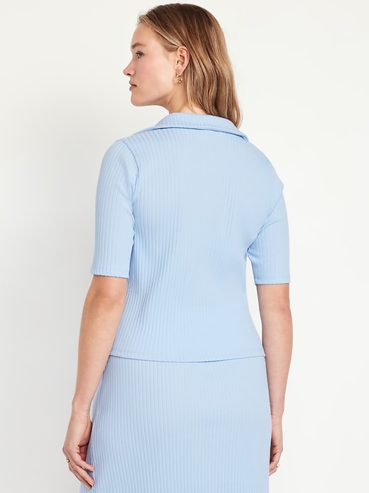 Image number 6 showing, Ribbed Button-Down Polo