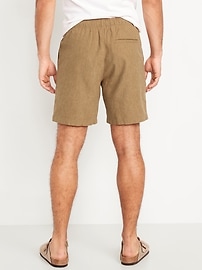 L'image numéro 2 présente Short de jogging en mélange de lin, entrejambe de 18 cm