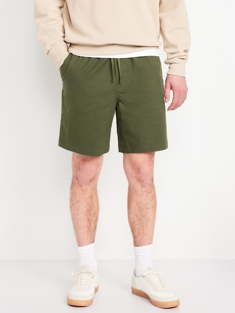 Twill Jogger Shorts -- 7-inch inseam - Matcha Green