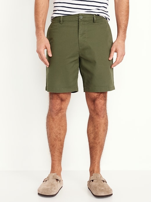 Image number 1 showing, Slim Built-In Flex Rotation Chino Shorts -- 8-inch inseam