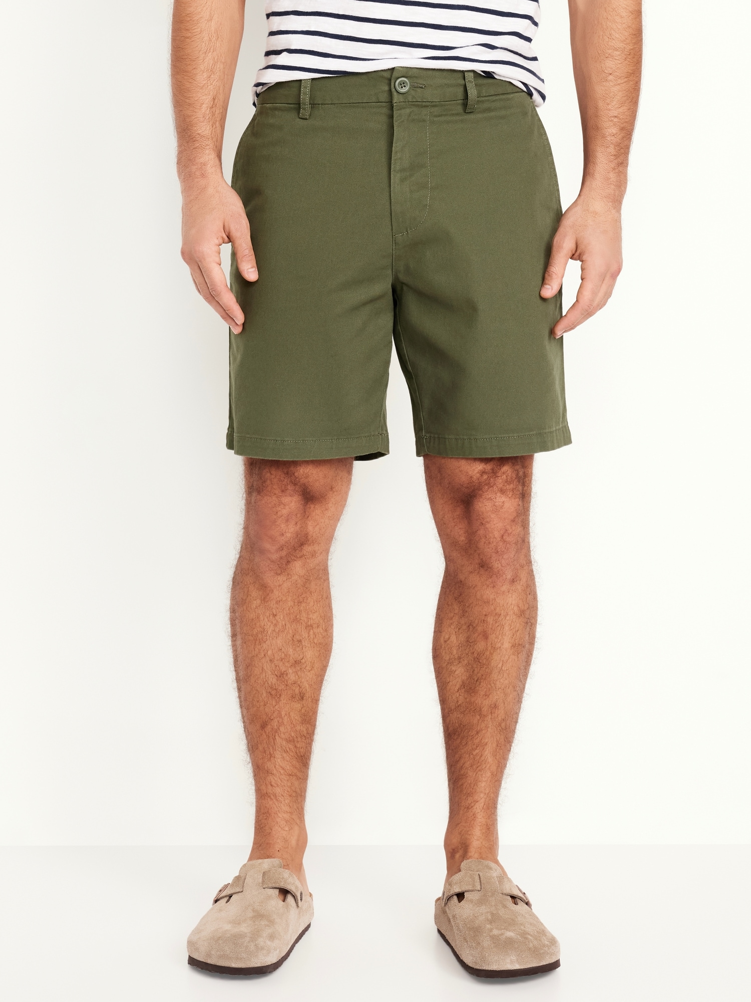 Slim Built-In Flex Rotation Chino Shorts -- 8-inch inseam