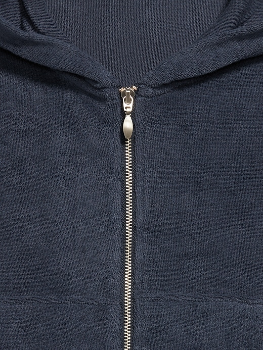 Image number 5 showing, Cropped Terry Zip Hoodie