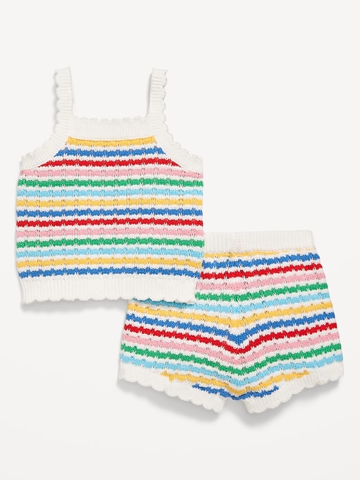 Image number 4 showing, Crochet-Knit Cami Top and Shorts Set for Baby
