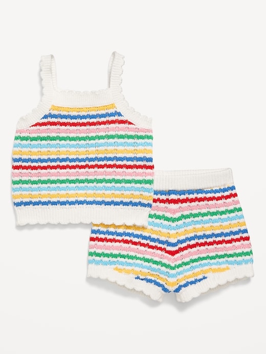 Image number 3 showing, Crochet-Knit Cami Top and Shorts Set for Baby