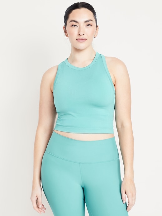 Image number 5 showing, Fitted Seamless Crop Tank Top