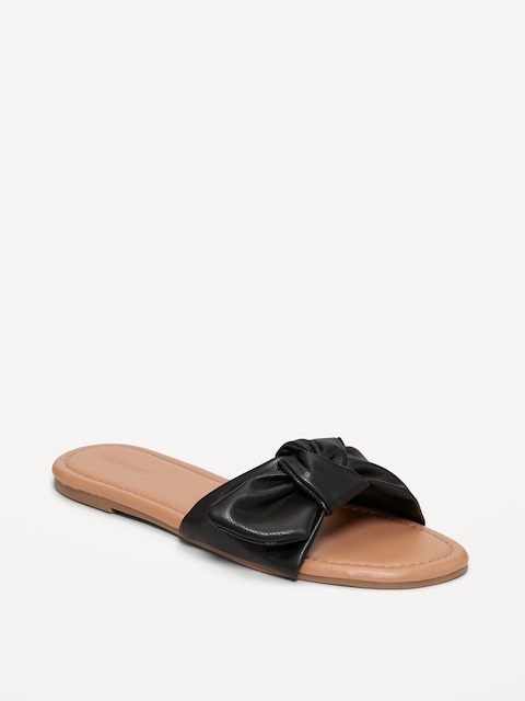 Knotted Slide Sandals for Women