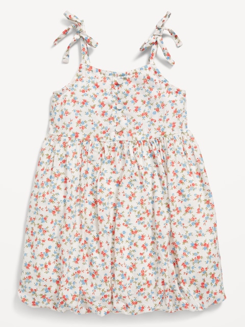Printed Sleeveless Bubble Dress for Toddler Girls