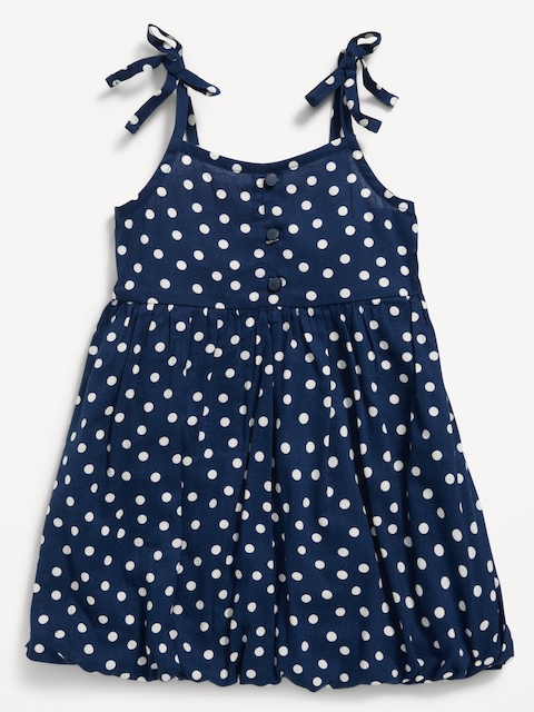 Printed Sleeveless Bubble Dress for Toddler Girls