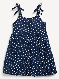 L'image numéro 1 présente Robe bouffante sans manches à motif pour toute-petite fille