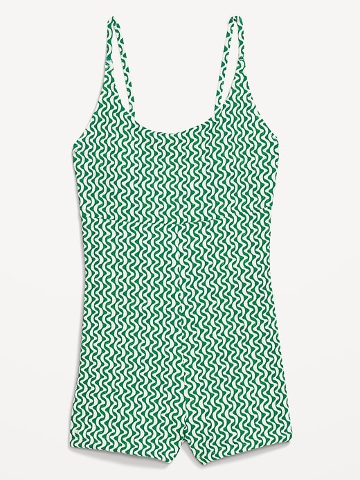 Image number 4 showing, Textured Swim Romper -- 2.5-inch inseam