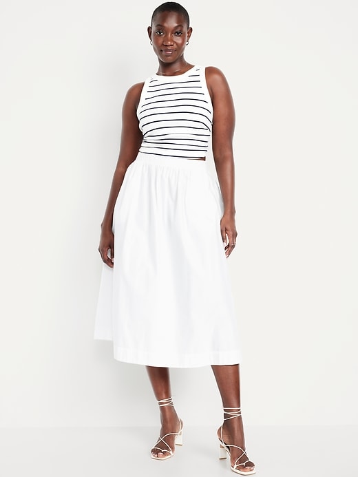 Image number 5 showing, High-Waisted A-Line Midi Skirt