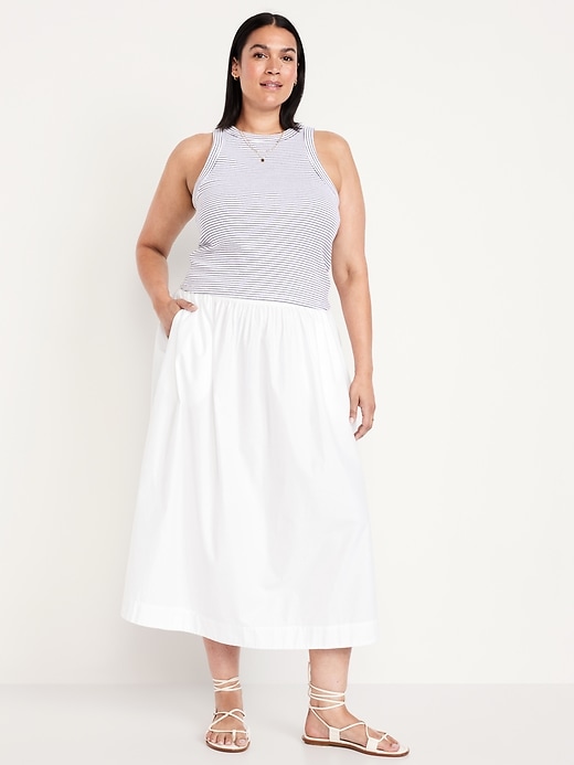 Image number 7 showing, High-Waisted A-Line Midi Skirt