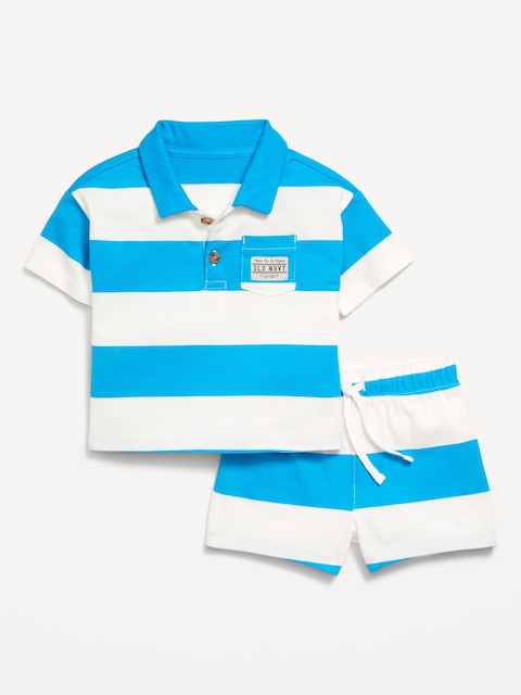 Ensemble de polo à motifs et short pour bébé