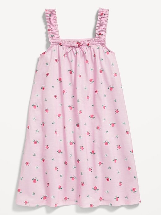 View large product image 2 of 2. Printed Sleeveless Ruffle-Trim Nightgown for Girls