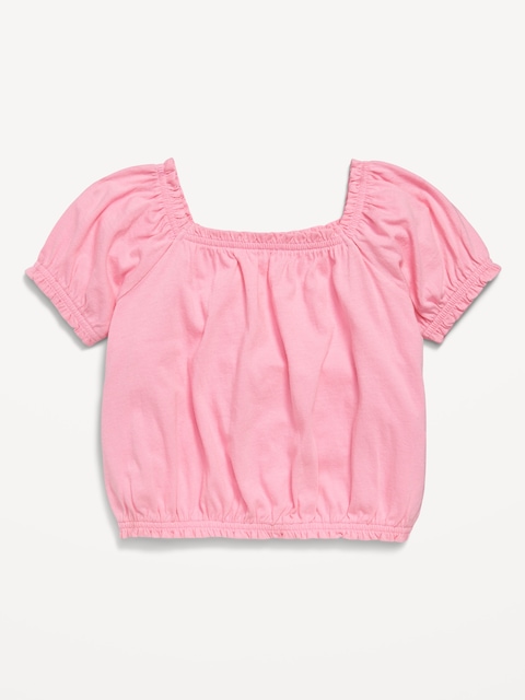 Short-Sleeve Bubble Top for Toddler Girls
