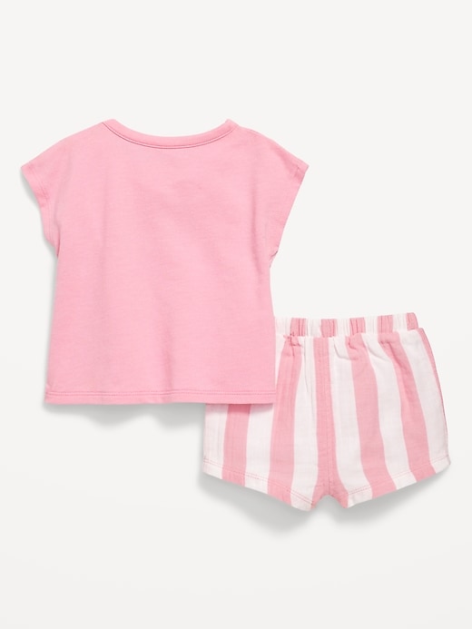 View large product image 2 of 3. Ringer Graphic T-Shirt and Shorts Set for Baby