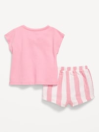 Image number 2 showing, Ringer Graphic T-Shirt and Shorts Set for Baby