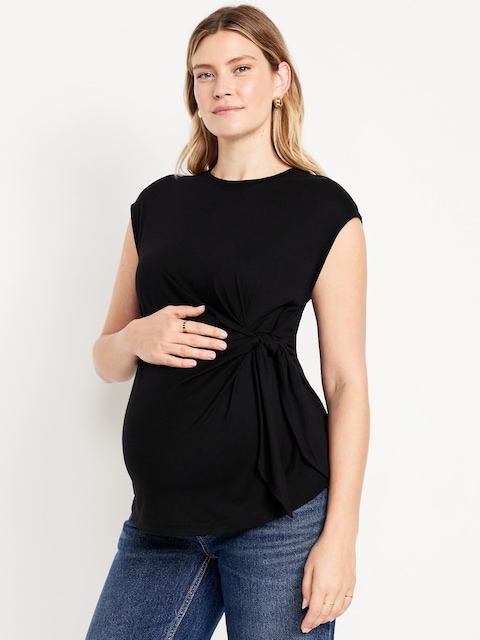 Maternity EveryWear Side-Tie Top