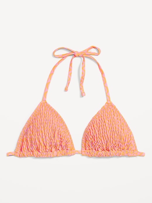 Image number 4 showing, Textured Triangle String Bikini Swim Top