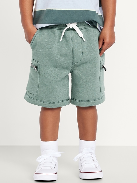 View large product image 2 of 3. Zip Cargo Fleece Shorts for Toddler Boys