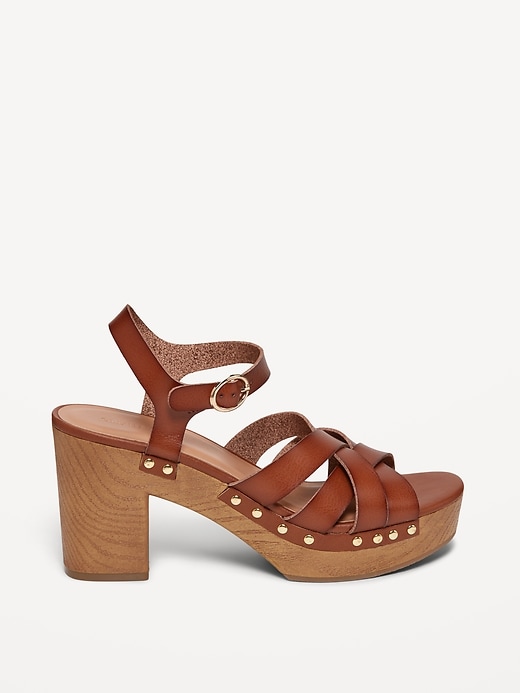 Image number 6 showing, Faux-Leather Clog Sandals