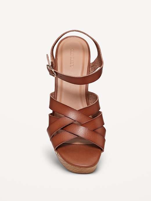 Image number 2 showing, Faux-Leather Clog Sandals