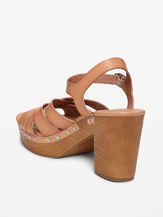 Image number 4 showing, Faux-Leather Clog Sandals