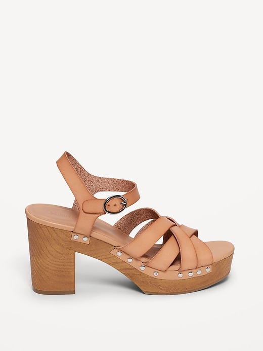 Image number 6 showing, Faux-Leather Clog Sandals