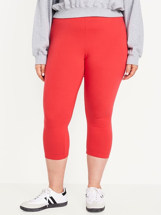 Image number 6 showing, High-Waisted Fashion Layering Cropped Legging