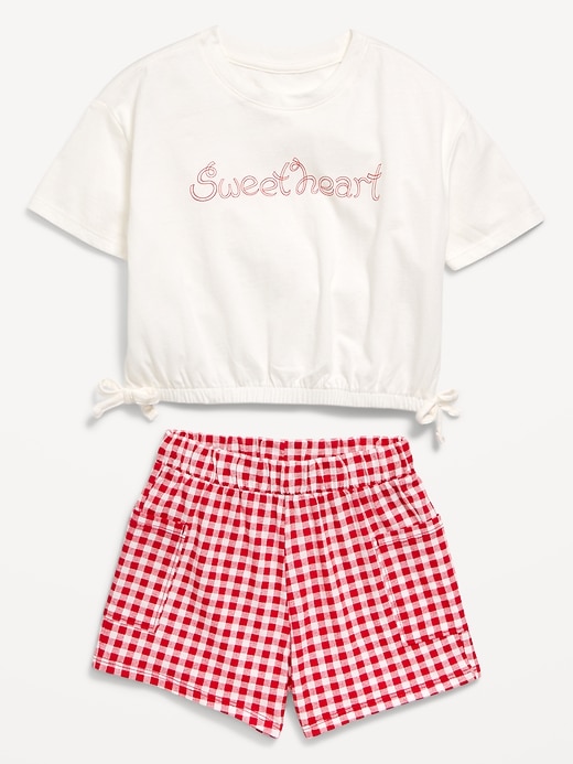 View large product image 2 of 3. Graphic T-Shirt and Shorts Set for Toddler Girls