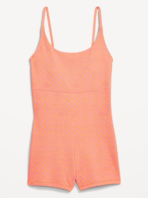 Image number 4 showing, Textured Swim Romper -- 2.5-inch inseam