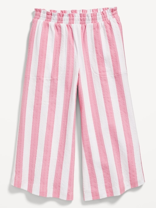 Image number 4 showing, High-Waisted Pucker Wide-Leg Pants for Girls