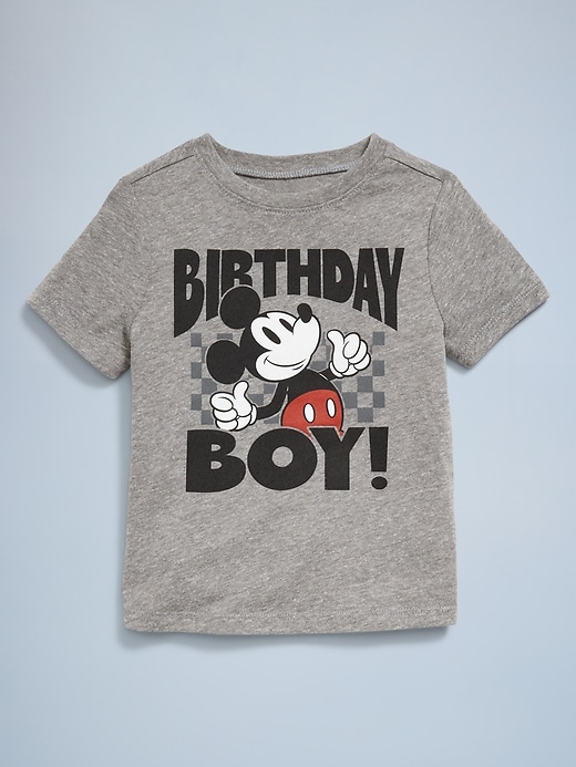 View large product image 2 of 3. Disney© Birthday Mickey Mouse Graphic T-Shirt for Toddler Boys