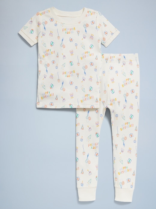 Image number 3 showing, Birthday Snug-Fit Printed Pajama Set for Toddler & Baby