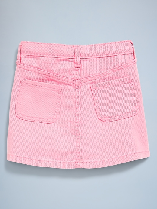 Image number 4 showing, High-Waisted Button-Front Twill Skirt for Toddler Girls