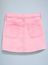 View large product image 4 of 5. High-Waisted Button-Front Twill Skirt for Toddler Girls