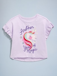 L'image numéro 2 présente T-shirt à imprimé d’anniversaire pour toute-petite fille
