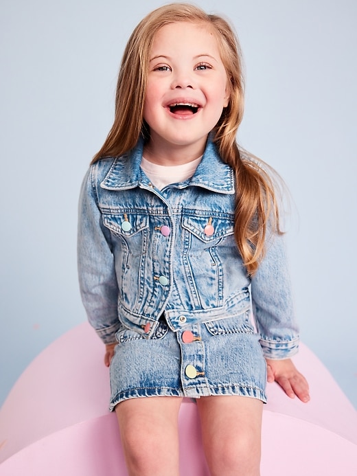 View large product image 1 of 4. Cropped Trucker Jean Jacket for Toddler Girls