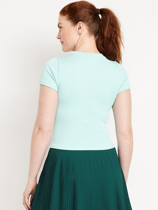 Image number 6 showing, Fitted Seamless Ribbed T-Shirt