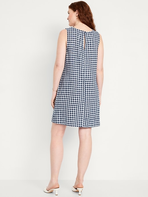 Image number 5 showing, Linen-Blend Mini Shift Dress