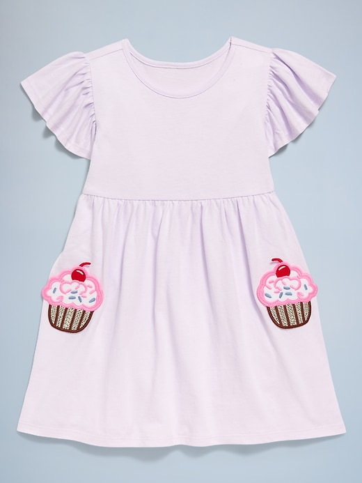 View large product image 2 of 6. Birthday Embroidered Pockets Fit and Flare Dress for Toddler Girls