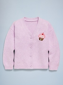 Image number 2 showing, SoSoft Birthday Embroidered Cardigan Sweater for Toddler Girls
