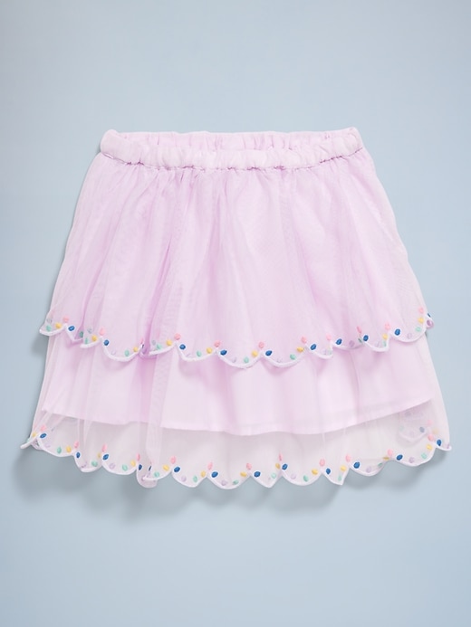 View large product image 2 of 4. Birthday Tiered Tulle Skirt for Toddler Girls