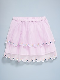 L'image numéro 2 présente Jupe d’anniversaire étagée en tulle pour toute-petite fille