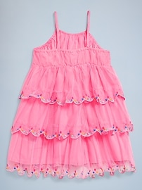 View large product image 3 of 5. Birthday Sleeveless Tulle Fit and Flare Dress for Toddler Girls