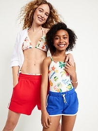 Image number 2 showing, Printed Back Cutout One-Piece Swimsuit for Girls