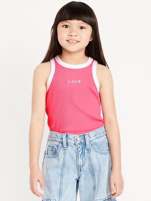 View large product image 1 of 4. Fitted Ribbed Tank Top for Girls