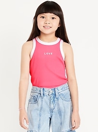 Image number 1 showing, Fitted Ribbed Tank Top for Girls