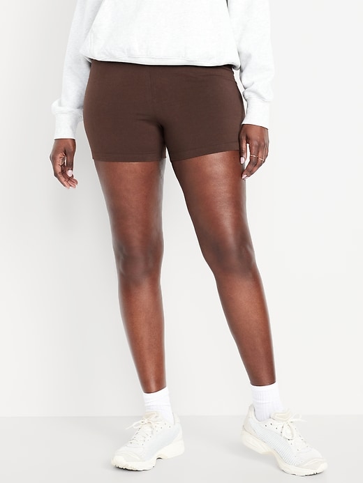 Image number 4 showing, High-Waisted Biker Shorts -- 4-inch inseam