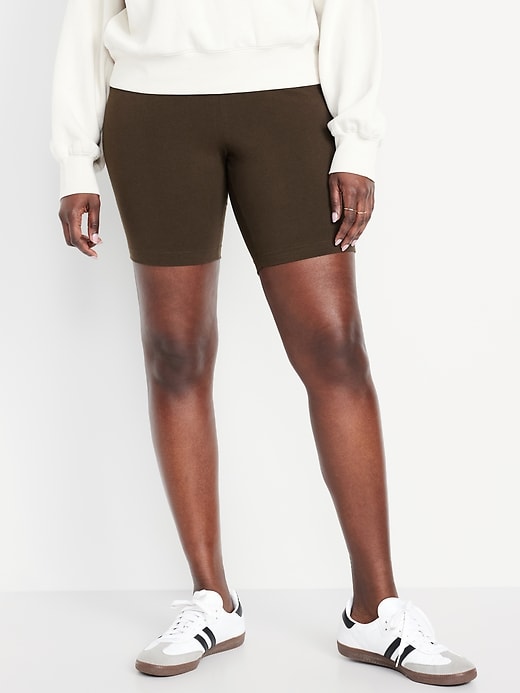 Image number 4 showing, High-Waisted Biker Shorts -- 8-inch inseam